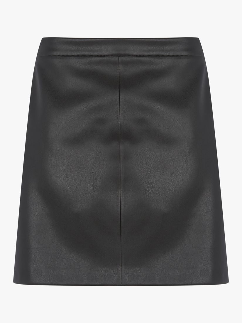 Mint Velvet Faux Leather Mini Skirt, Black