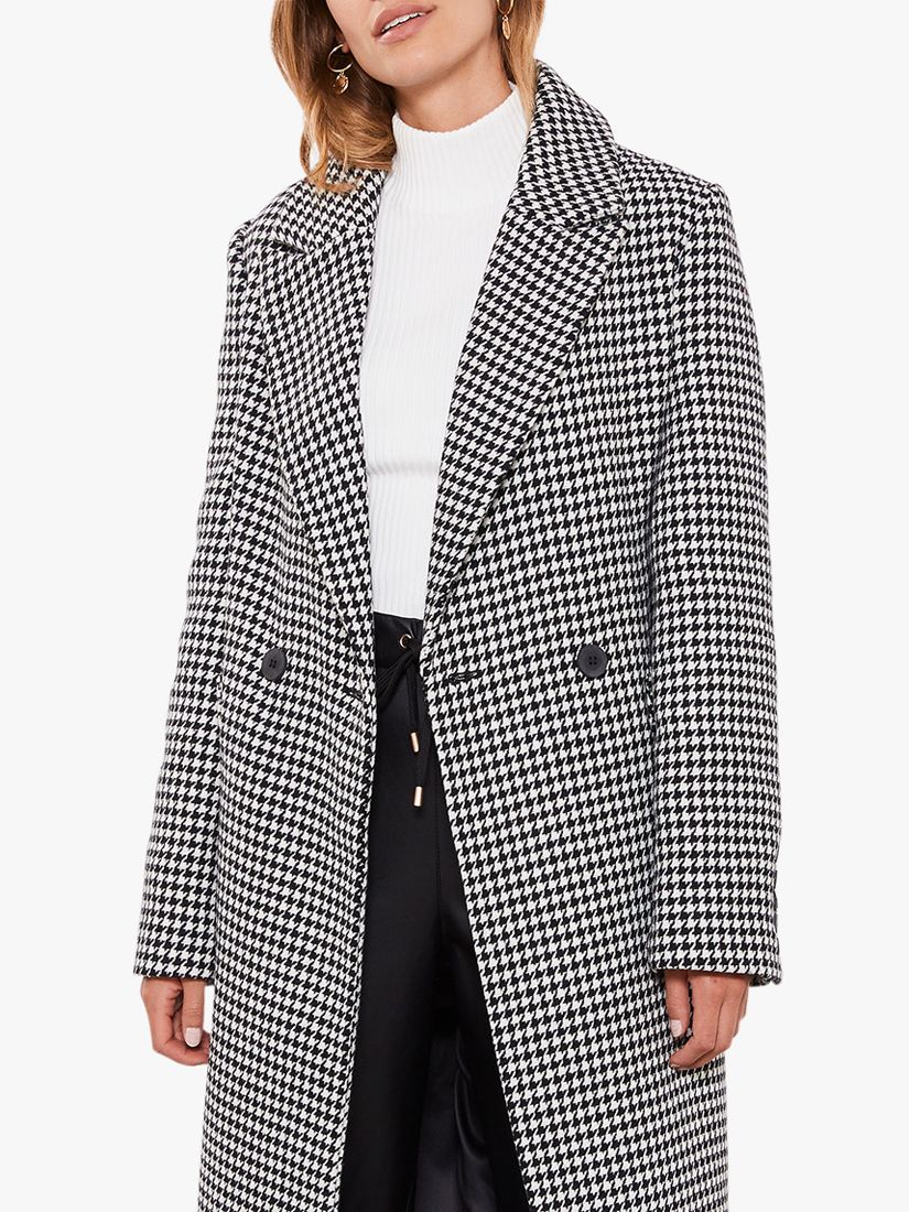 Mint Velvet Houndstooth Tailored Coat, Multi