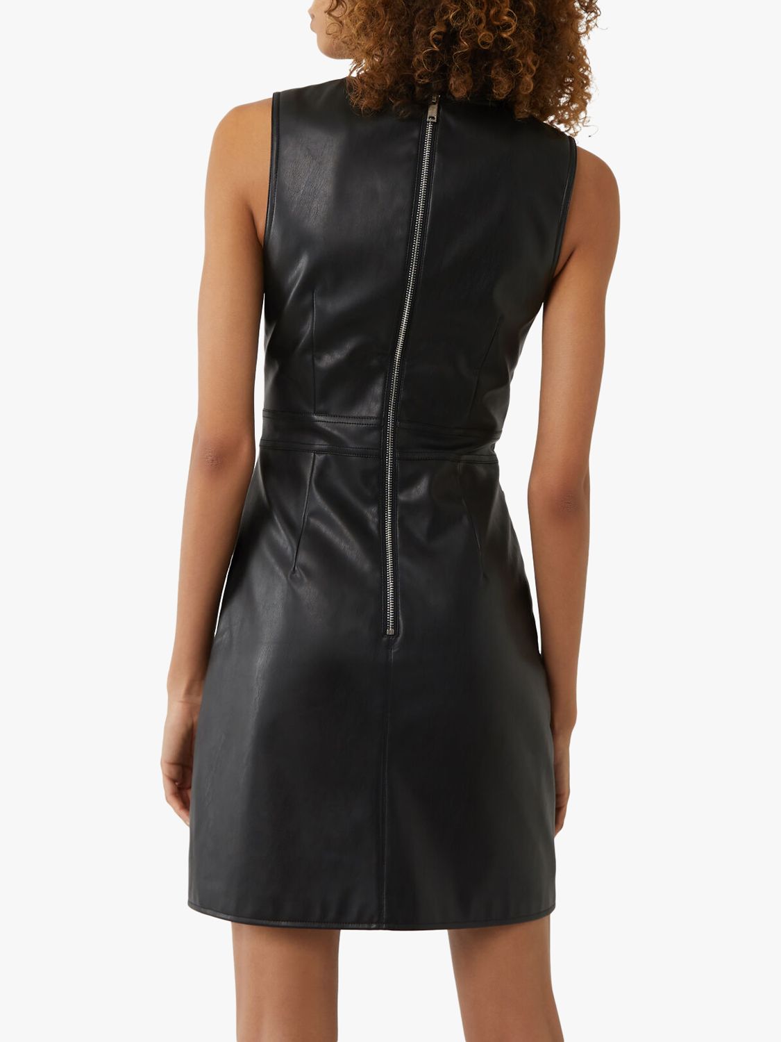 warehouse leather pinafore