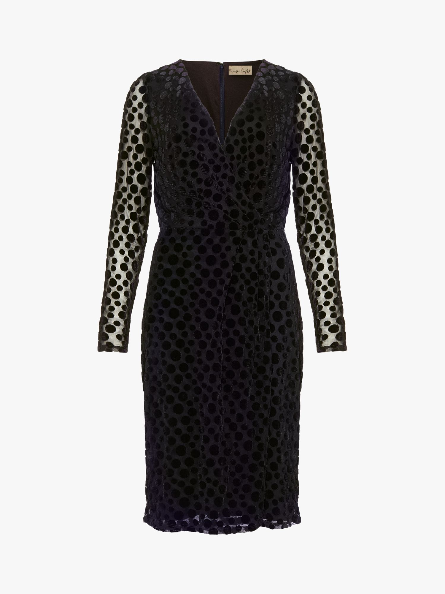 Phase Eight Perrie Spot Dress, Violet