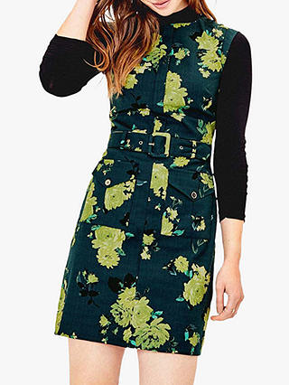 Oasis Rose Textured Dress, Green