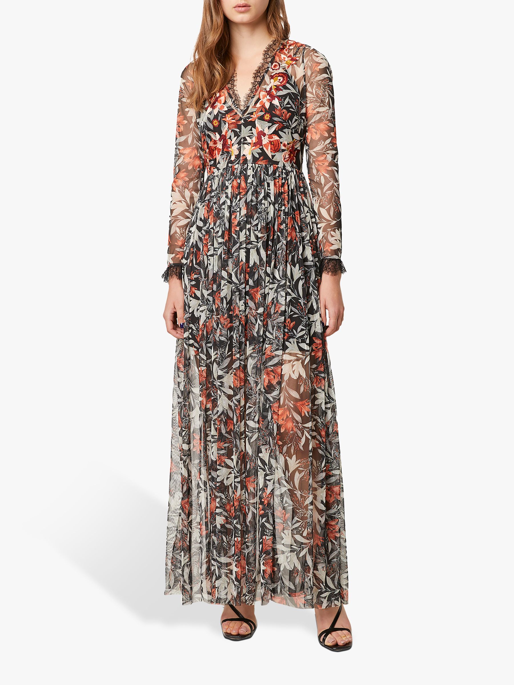 French Connection Womens Floral Maxi Dress 