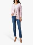 Pure Collection Ribbed Cardigan, Oyster