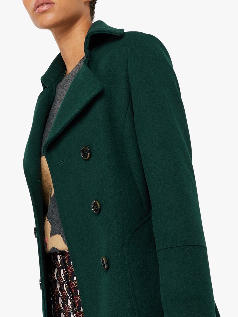 Monsoon Charlotte Maxi Coat, Dark Green at John Lewis & Partners