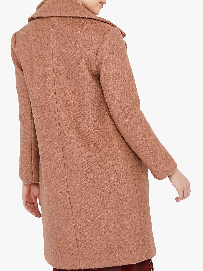 Buy Monsoon Billie Wool Blend Boucle Coat, Soft Pink Online at johnlewis.com