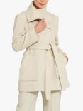 Helen McAlinden Kristie Double Breasted Cashmere Blend Wrap Coat, Stone