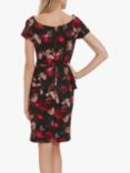 Gina Bacconi Glorielle Floral Dress, Black/Red