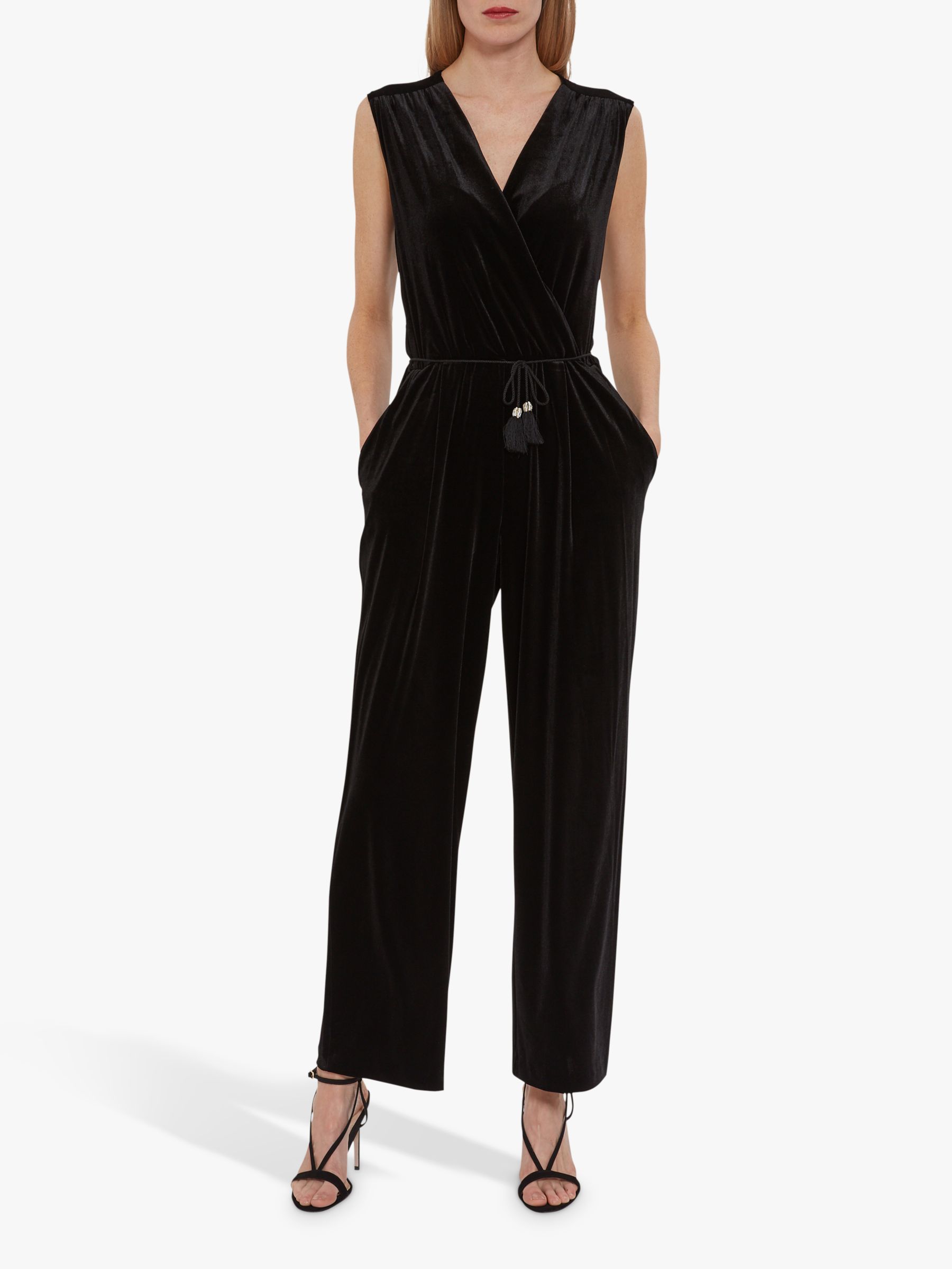 Gina Bacconi Ferne Velvet Wrap Jumpsuit