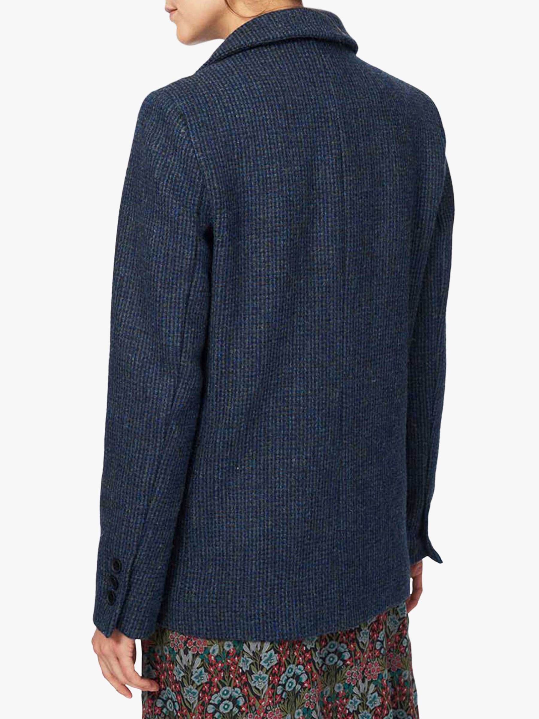 Harris Tweed Scarf in Light Grey Blue With a John Lewis Fabric 