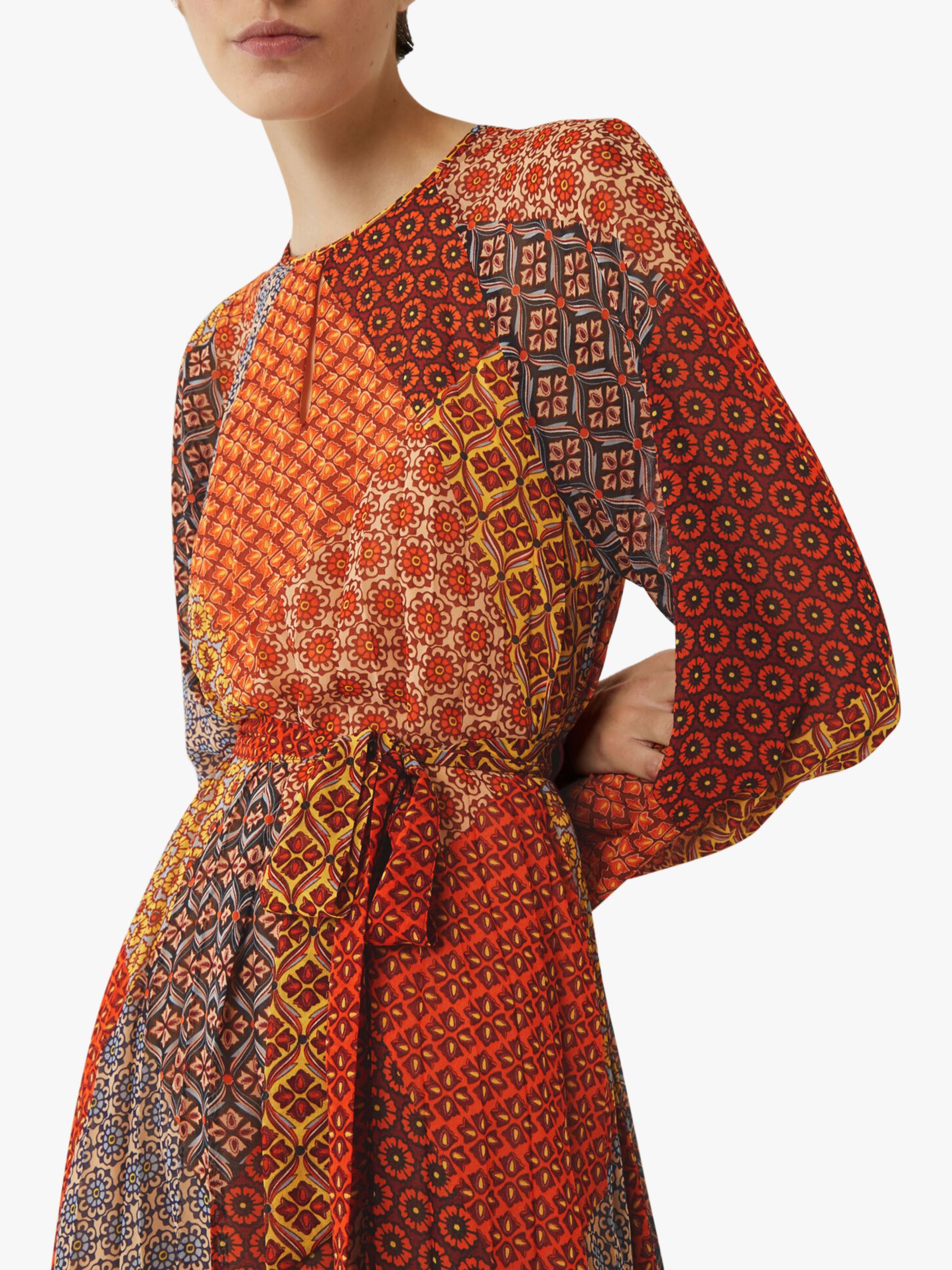 warehouse scarf print dress