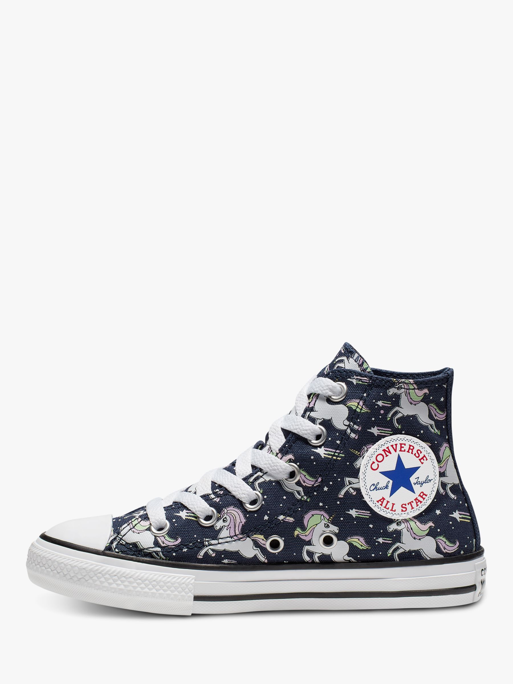 Converse Children's Chuck Taylor All Star High Top Unicorn Trainers, Navy