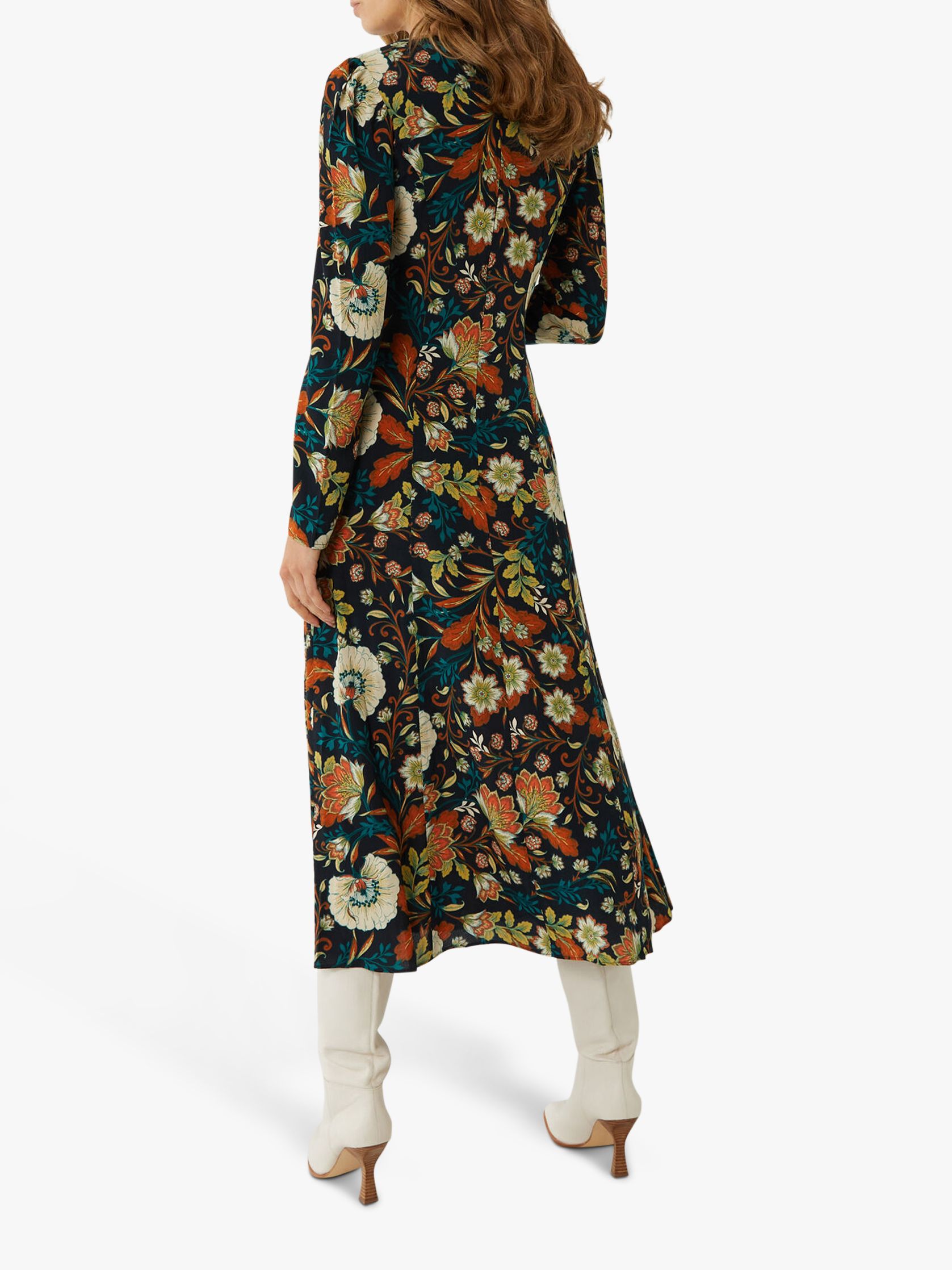 retro floral mini flippy dress
