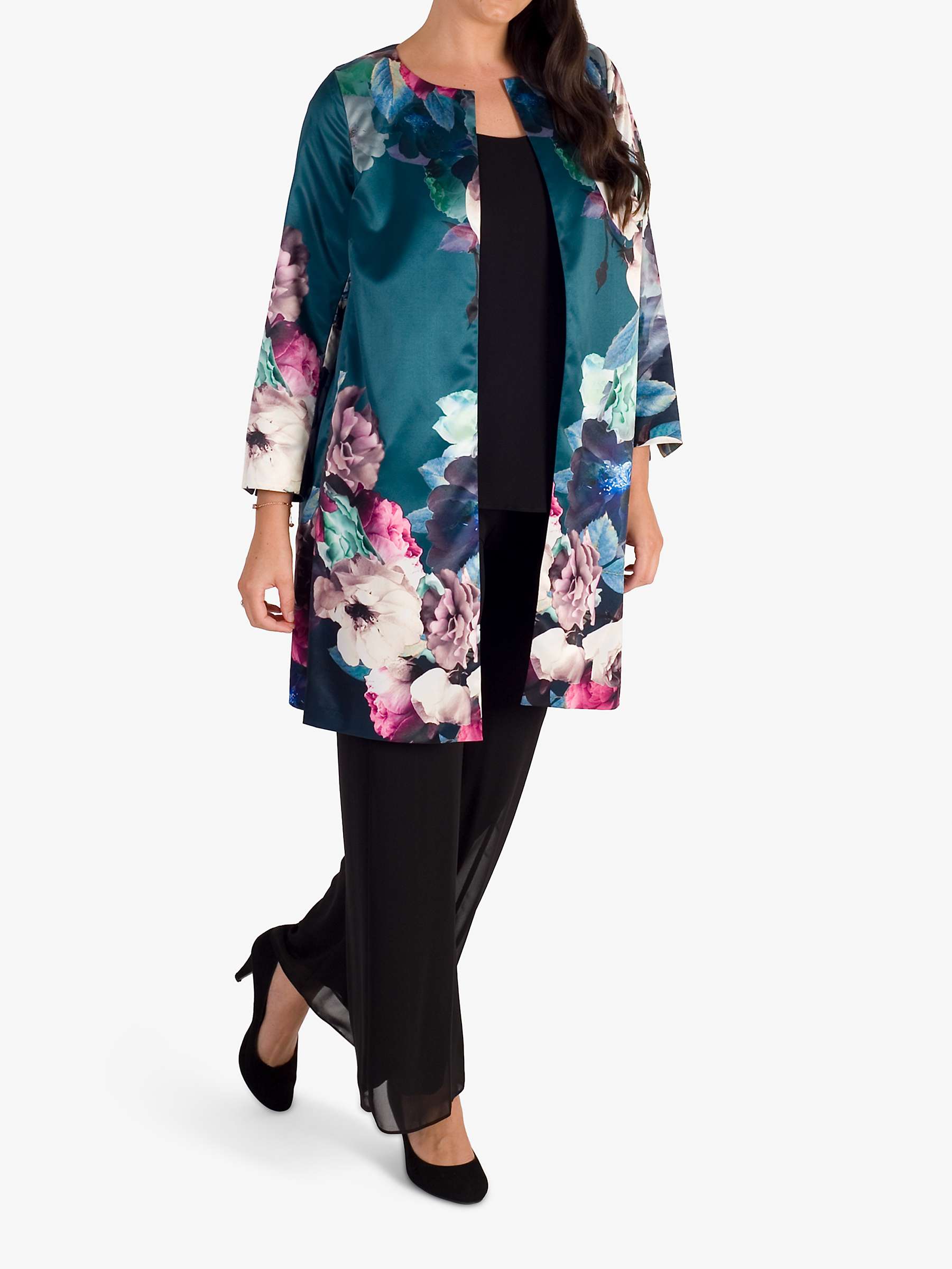 Buy chesca Oversized Floral Jacket, Green/Multi Online at johnlewis.com