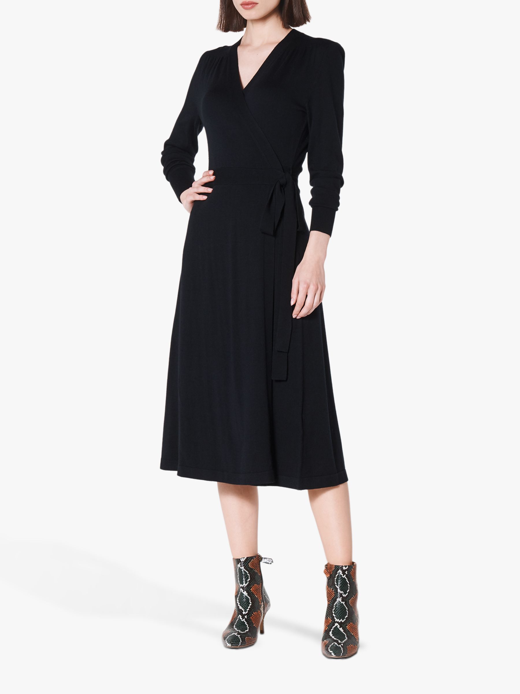 L.K.Bennett Juliette Wrap Dress, Navy at John Lewis & Partners