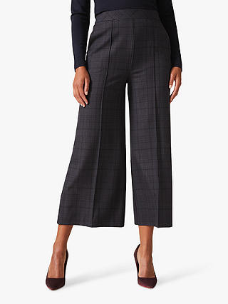 Phase Eight Jazlyn Check Culottes, Navy