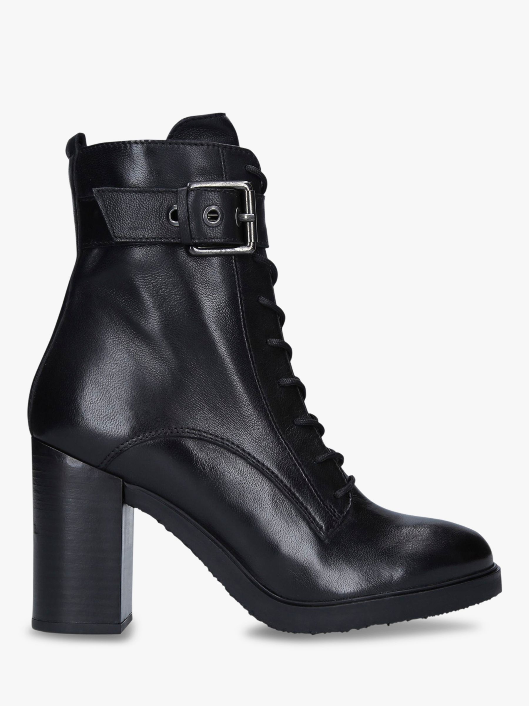 Carvela Sidewalk Leather Ankle Boots, Black at John Lewis & Partners