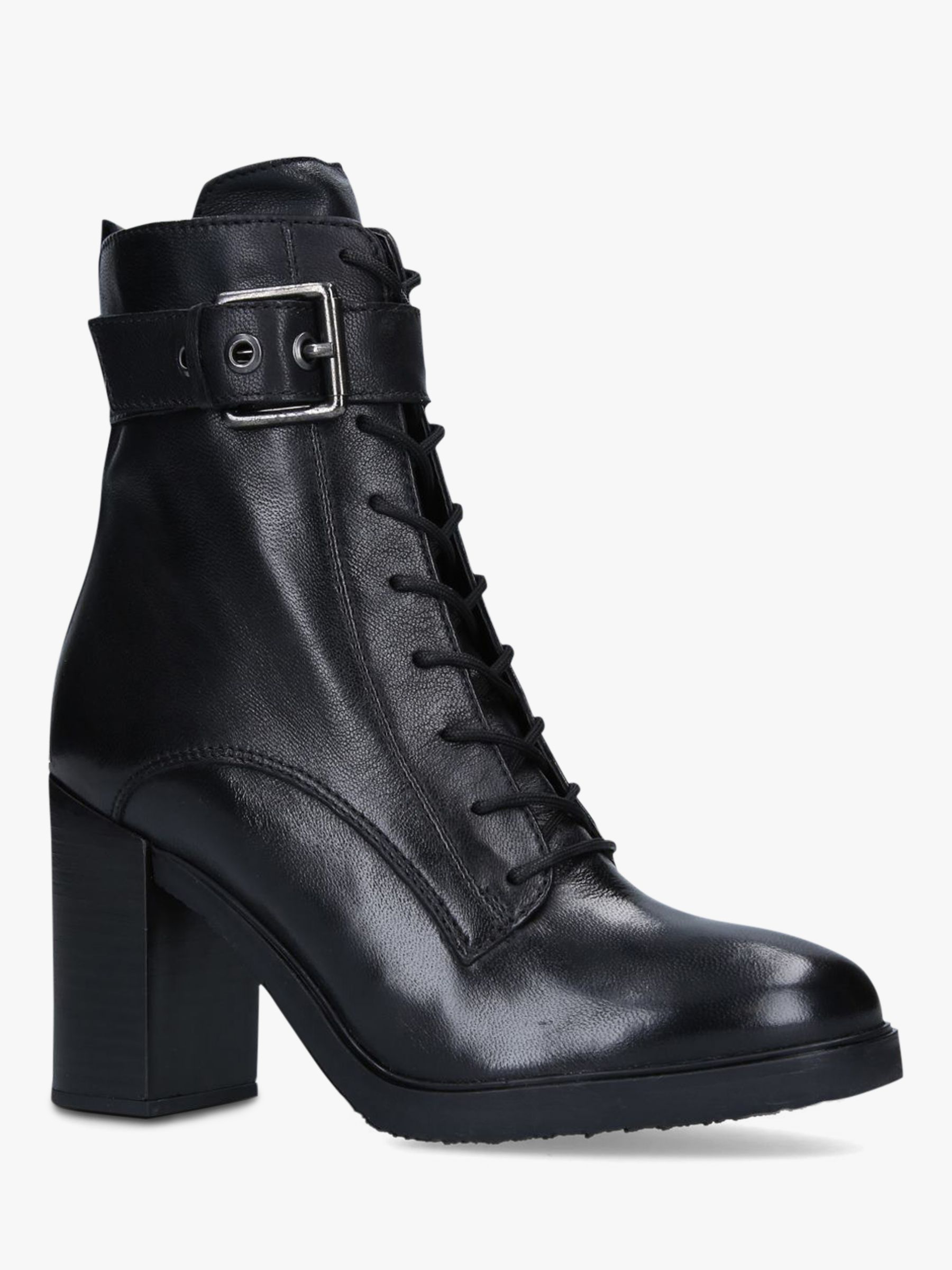 Carvela Sidewalk Leather Ankle Boots, Black at John Lewis & Partners