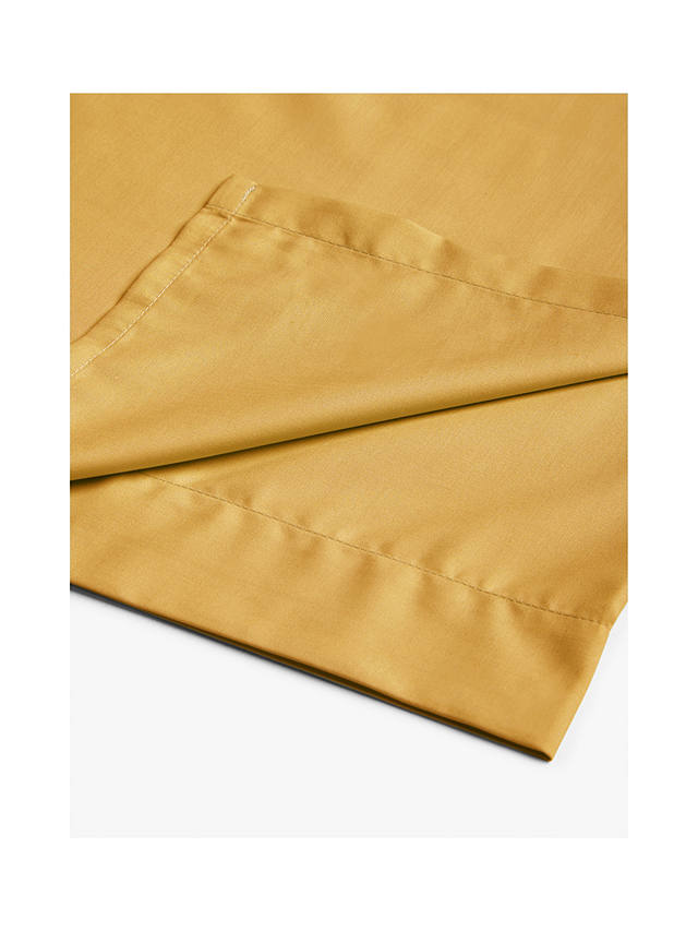 John Lewis Crisp and Fresh 200 Thread Count Egyptian Cotton Single Flat Sheet, Mustard