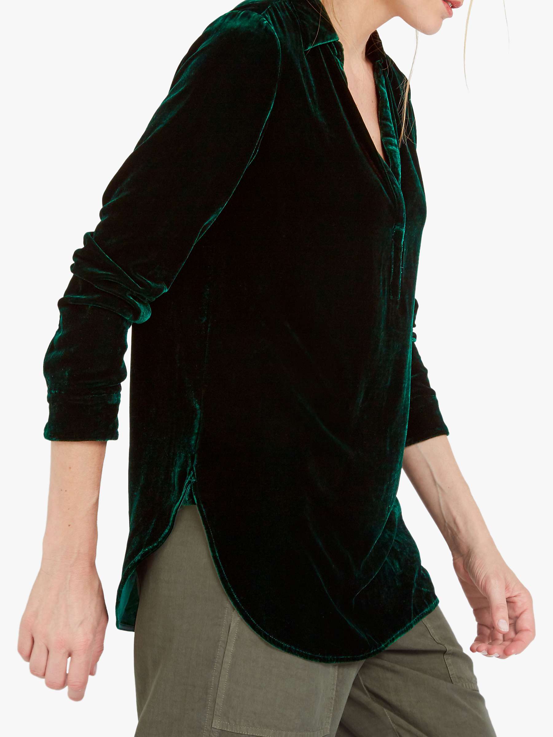 Buy NRBY Ella Silk Blend Velvet Shirt Online at johnlewis.com