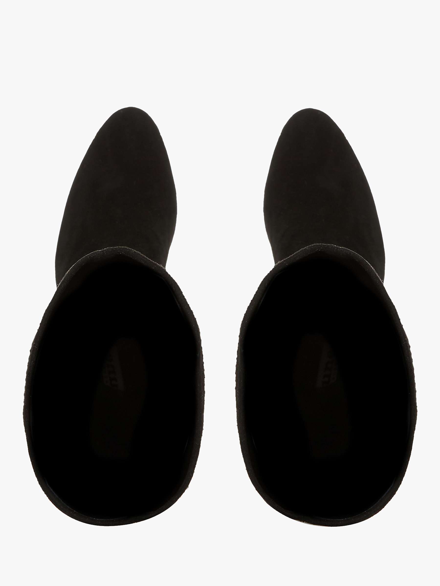 Buy Dune Siren Stretch Block Heel Almond Toe Boots, Black Online at johnlewis.com