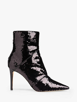 L.K.Bennett Veronica Sequin Ankle Boots, Black