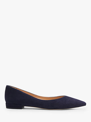 L.K.Bennett Harlow Pointed Toe Suede Pumps, Navy