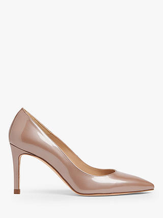 L.K.Bennett Floret Pointed Leather Court Shoes, Taupe