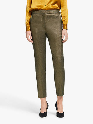 Boden Belgravia Trousers, Gold Metallic