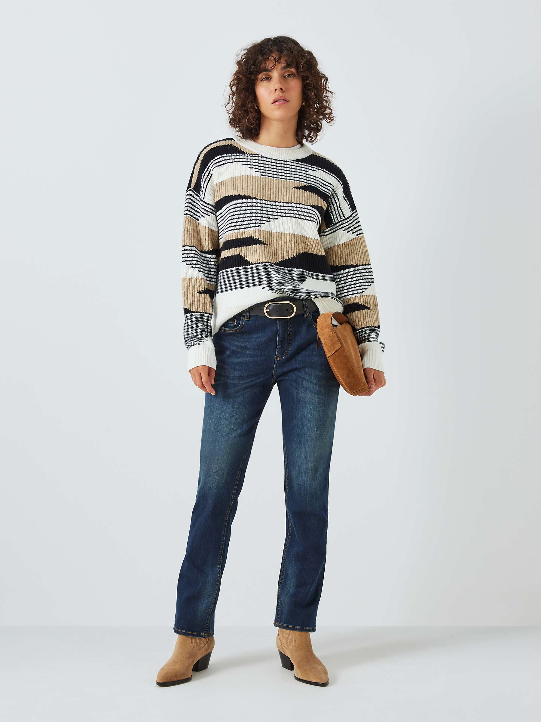 Buy AND/OR Silverlake Straight Leg Jeans, Deja Blue Online at johnlewis.com