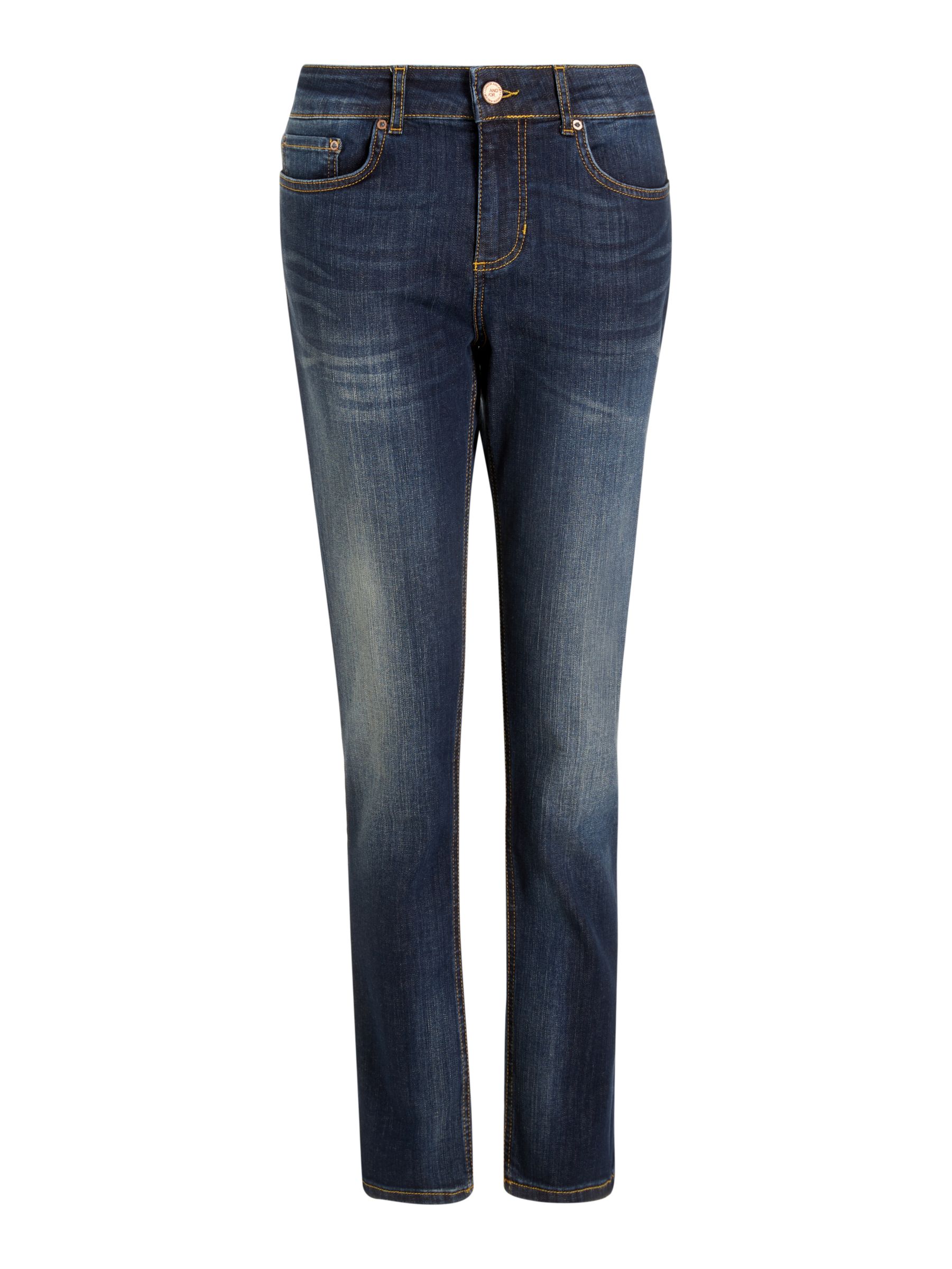 AND/OR Silverlake Straight Leg Jeans, Deja Blue at John Lewis & Partners