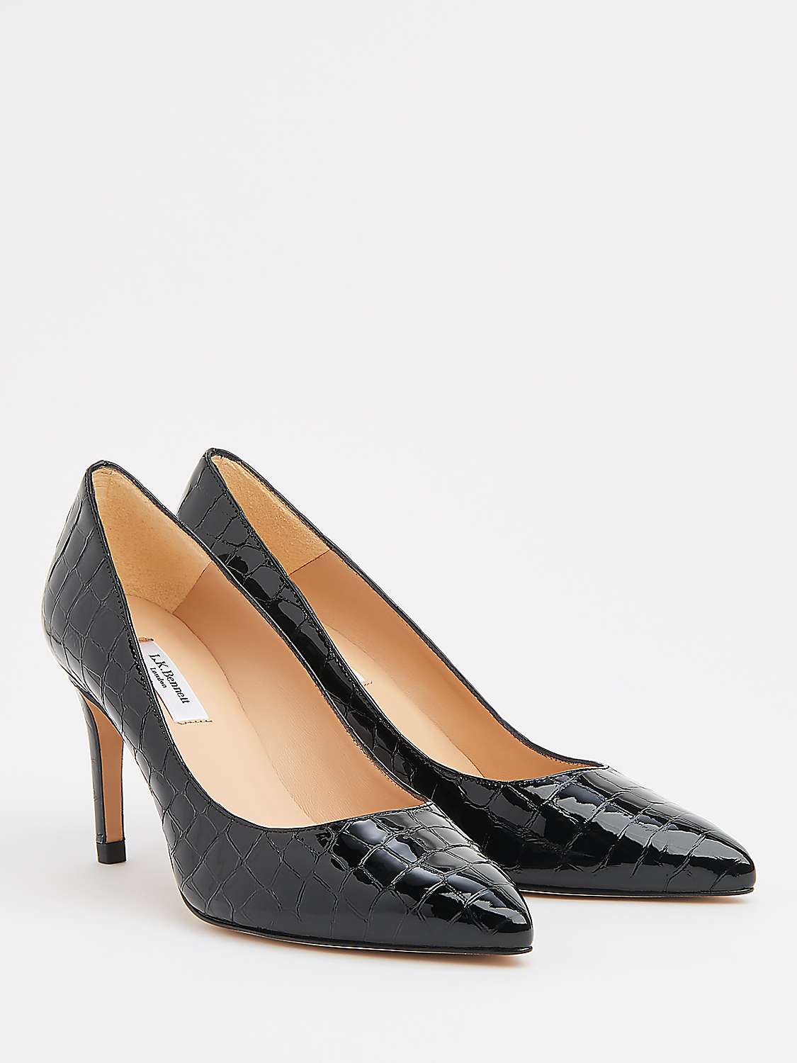 Buy L.K.Bennett Floret Pointed Leather Court Shoes Online at johnlewis.com