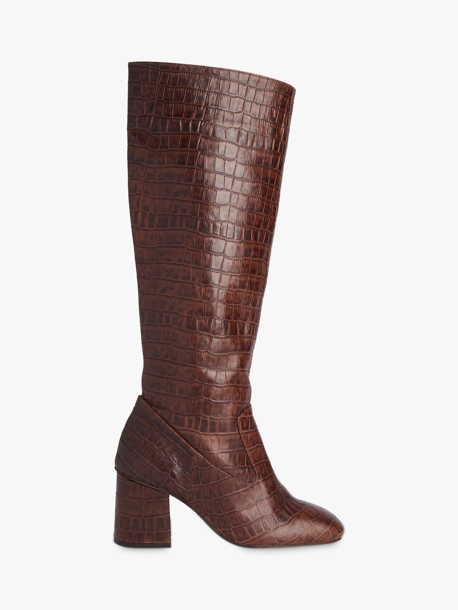 croc leather boots
