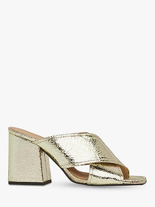 Whistles Ayres Cross Strap Leather Heel Sandals