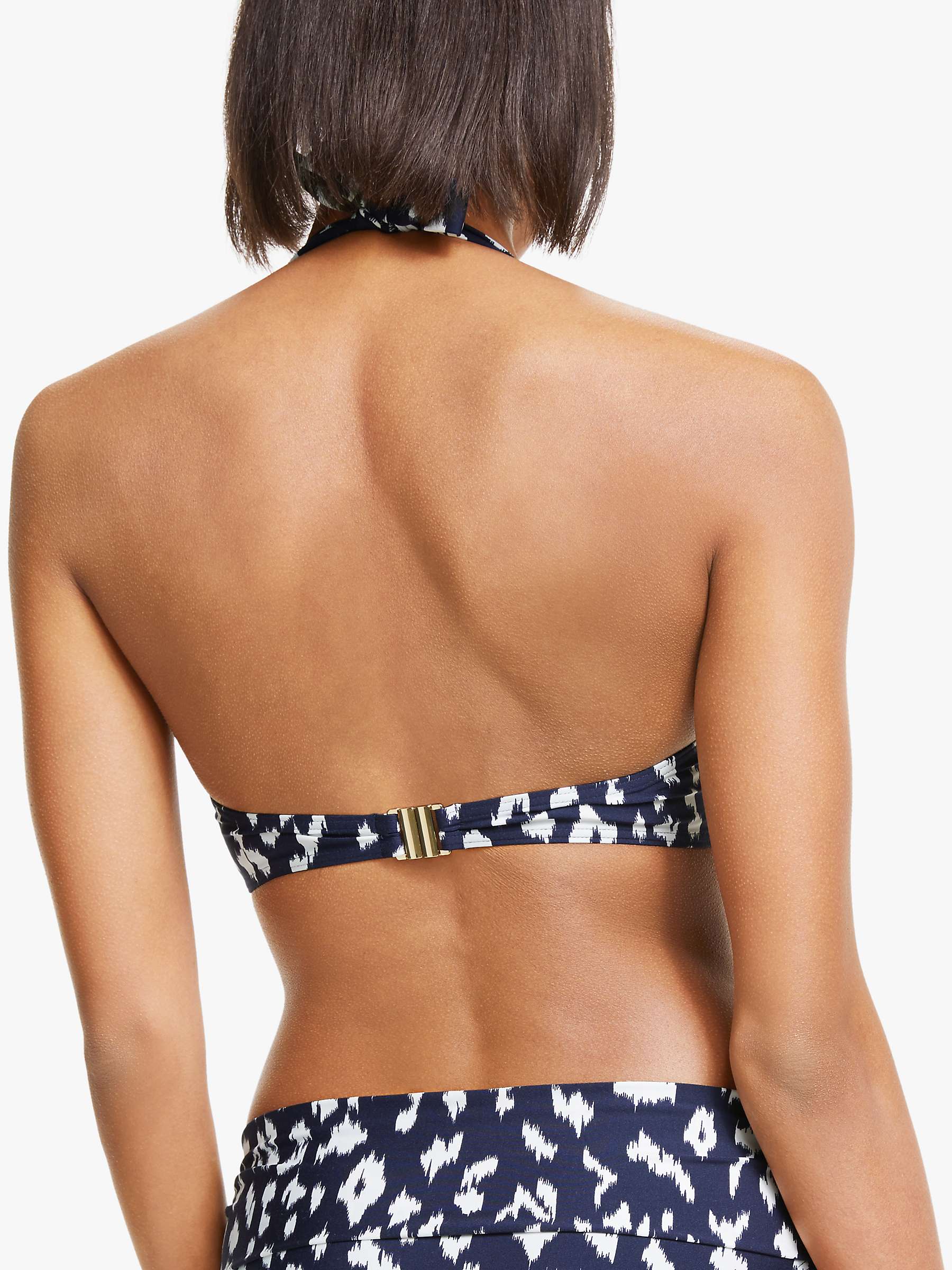 Buy John Lewis Tangier Ikat Sling Halter Bikini Top, Denim Online at johnlewis.com