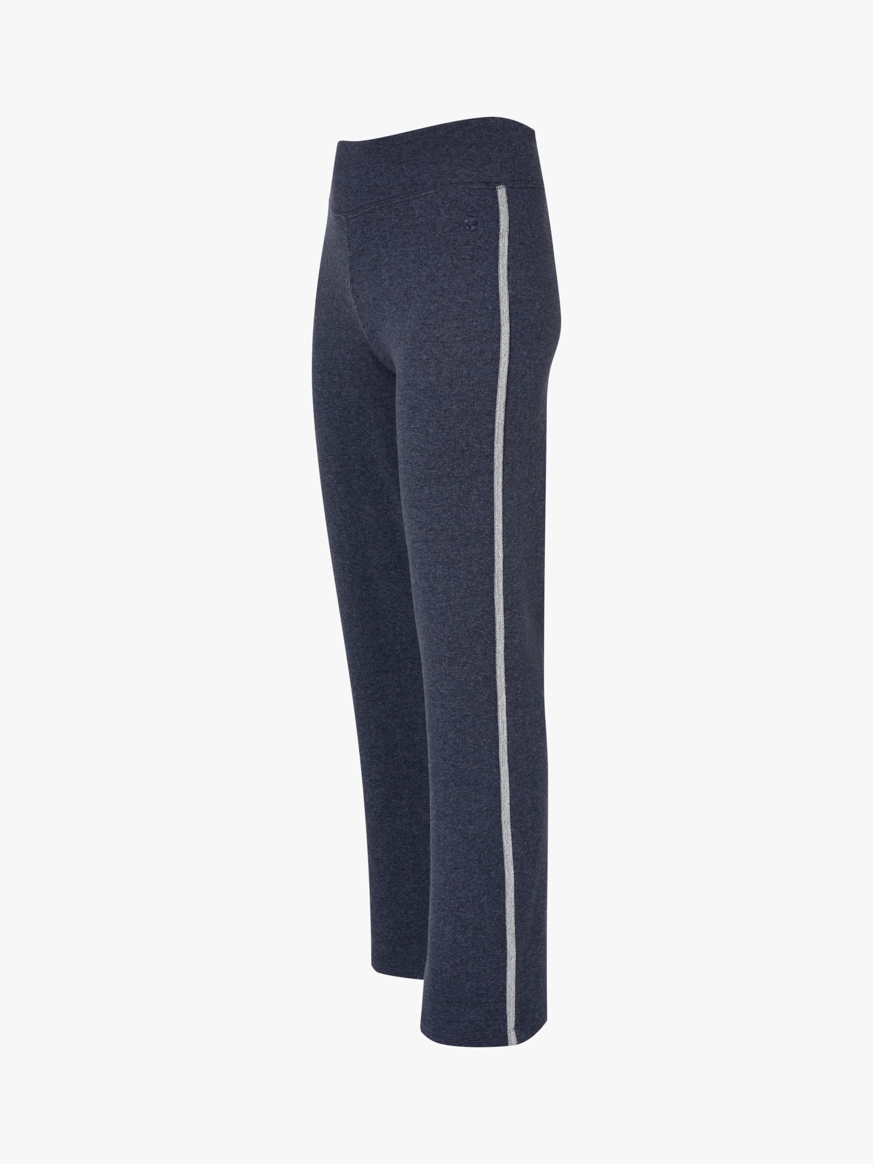 navy wide leg joggers