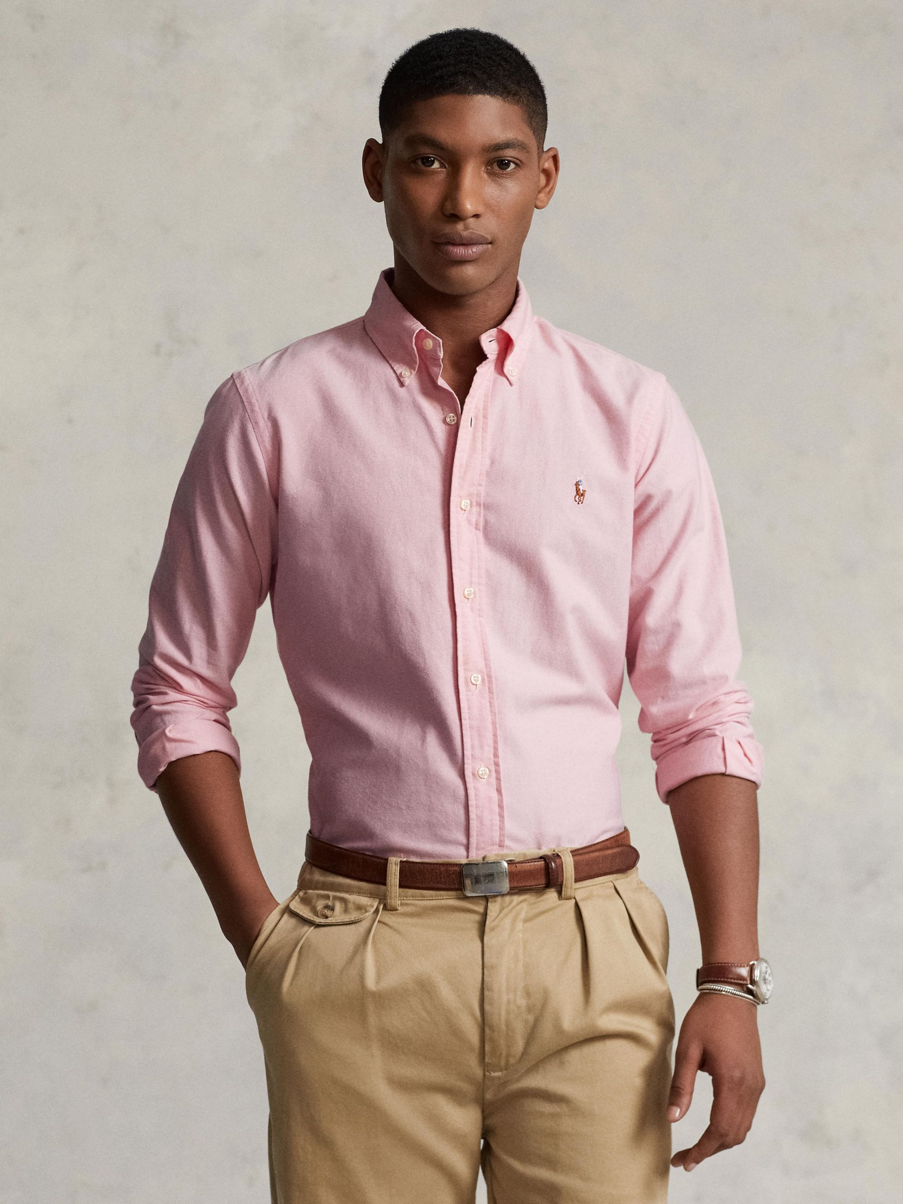 Pink Mens Clothing Shirts Casual shirts and button-up shirts Hackett Cotton Oxford Shirt in Light Pink for Men 