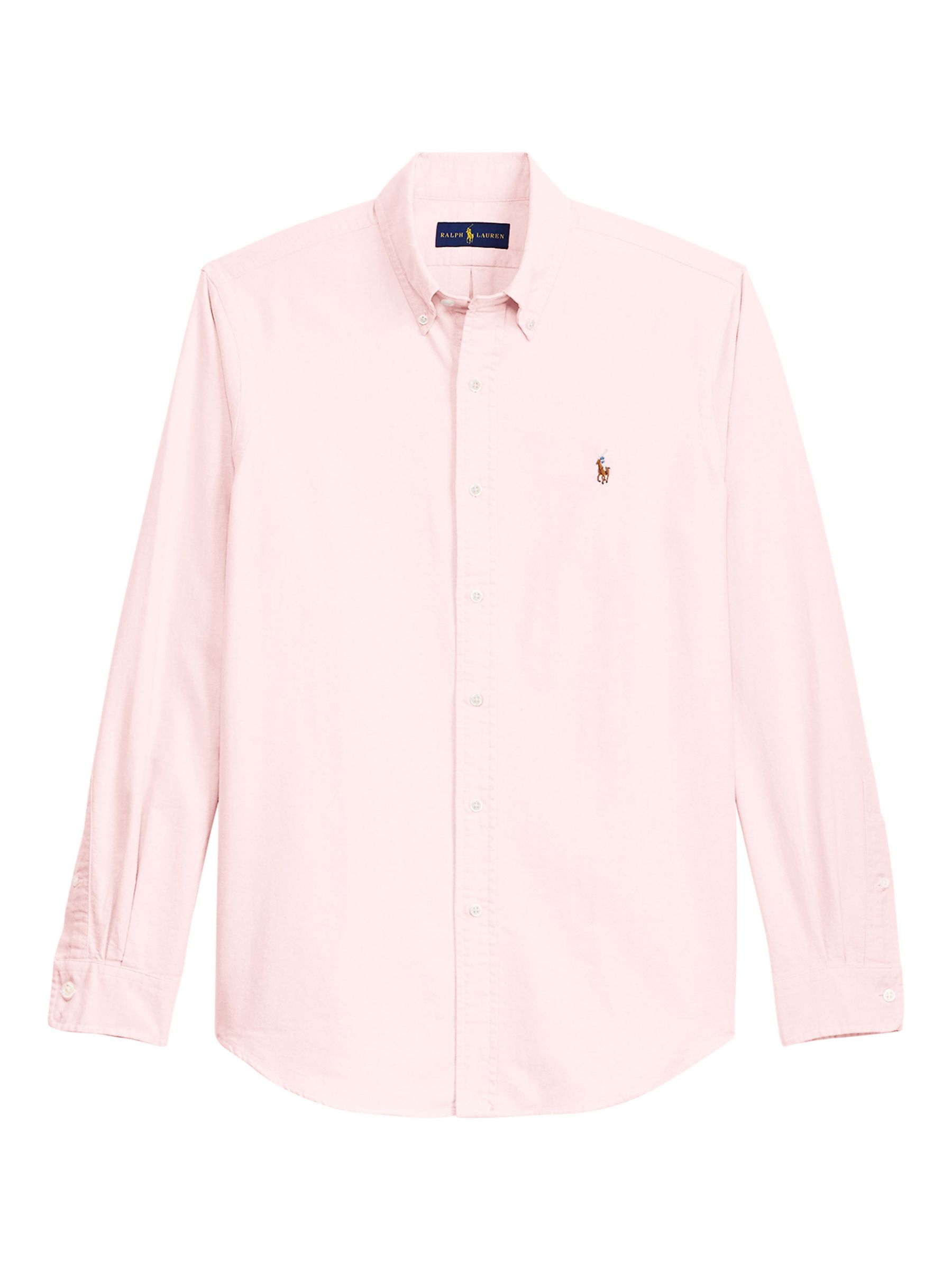 Polo Ralph Lauren Custom Fit Oxford Shirt, Pink at John Lewis & Partners