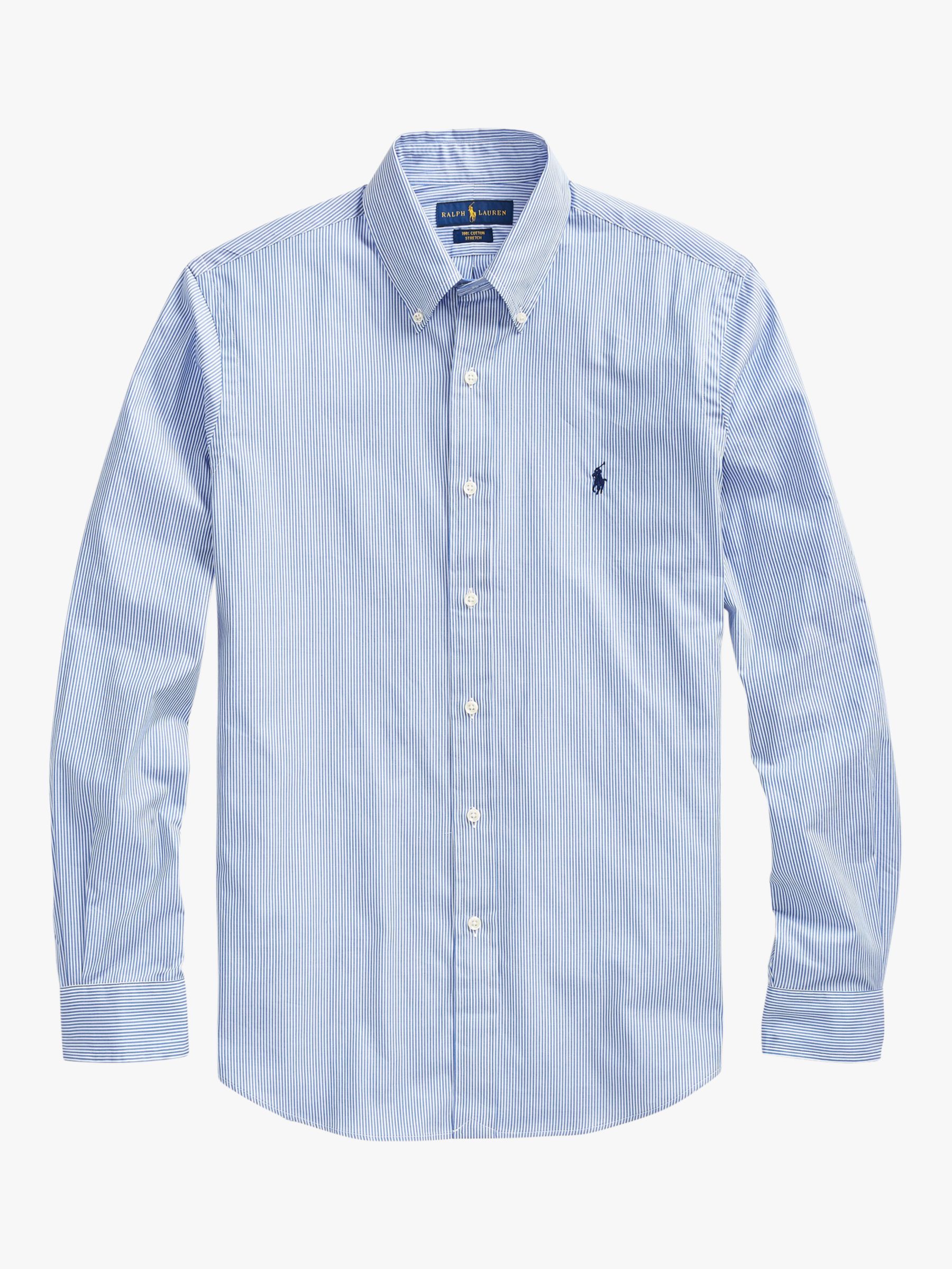 Polo Ralph Lauren Slim Fit Stripe Shirt, Blue/White