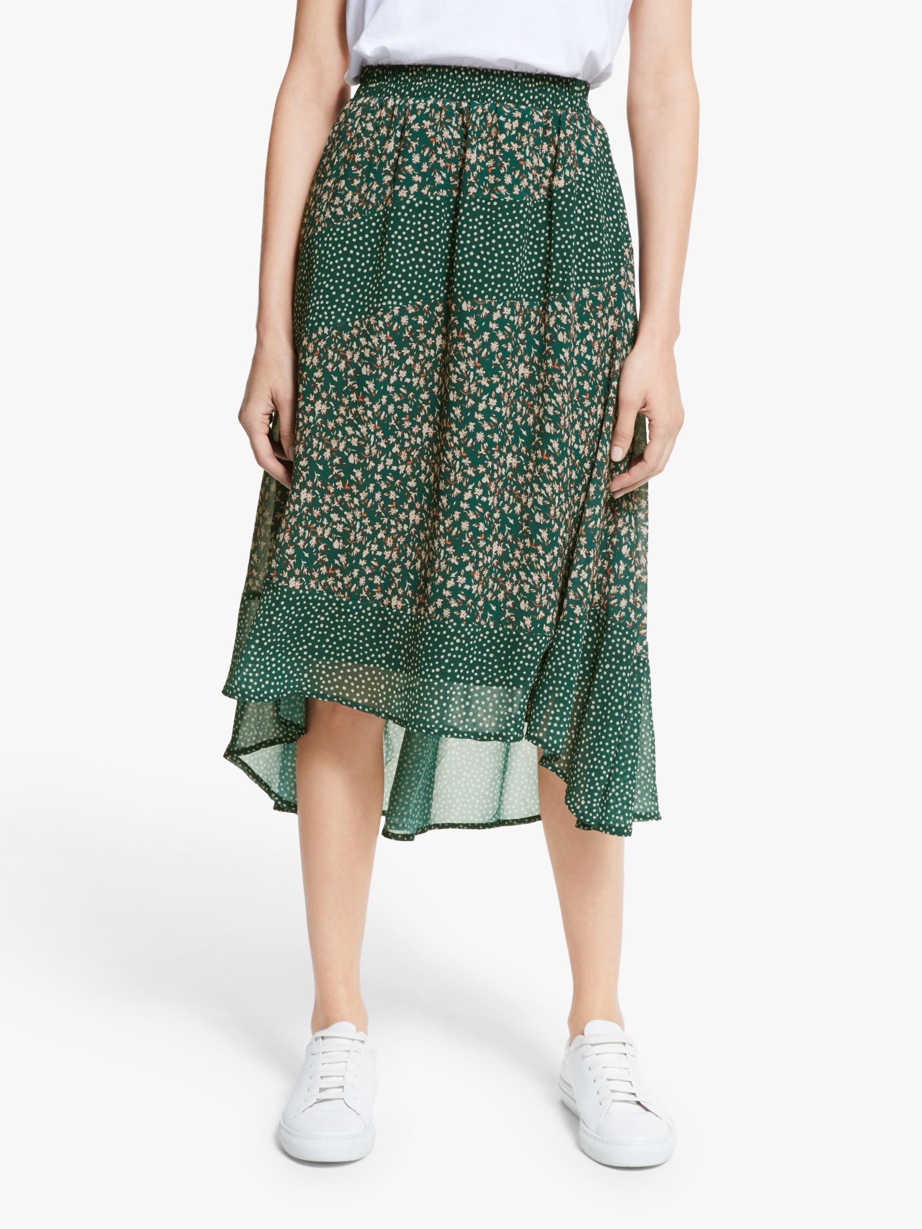 Y.A.S Farah Midi Skirt, Green