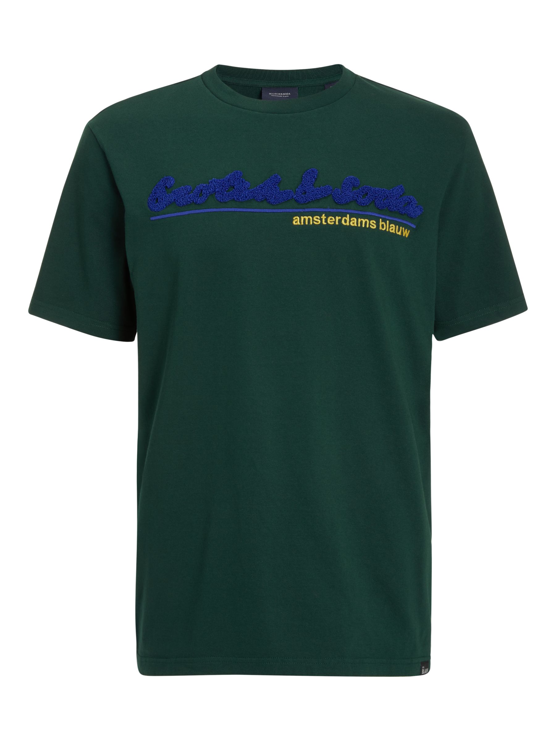 Scotch & Soda Logo T-Shirt, Green Smoke