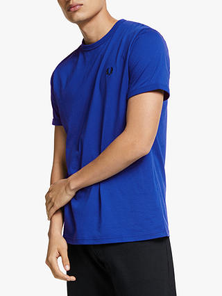 Fred Perry Ringer Crew Neck T-Shirt, Bright Regal
