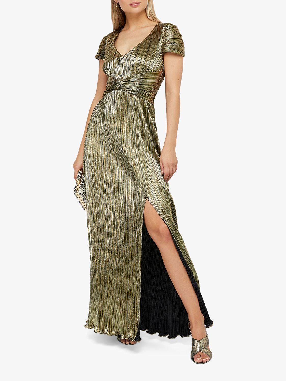 monsoon gold maxi dress