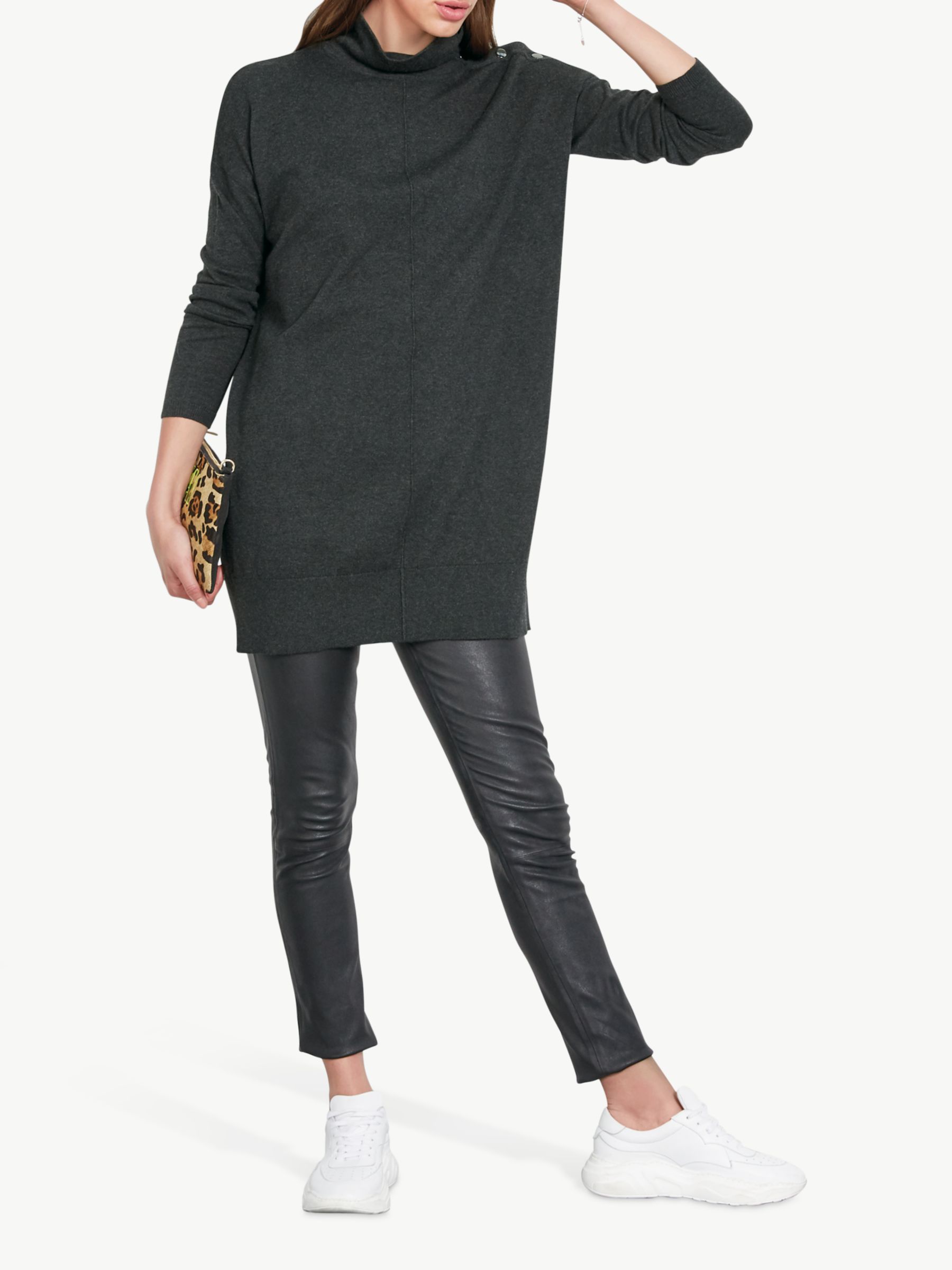 Hush Ada Tunic Top Charcoal Marl Gun Metal