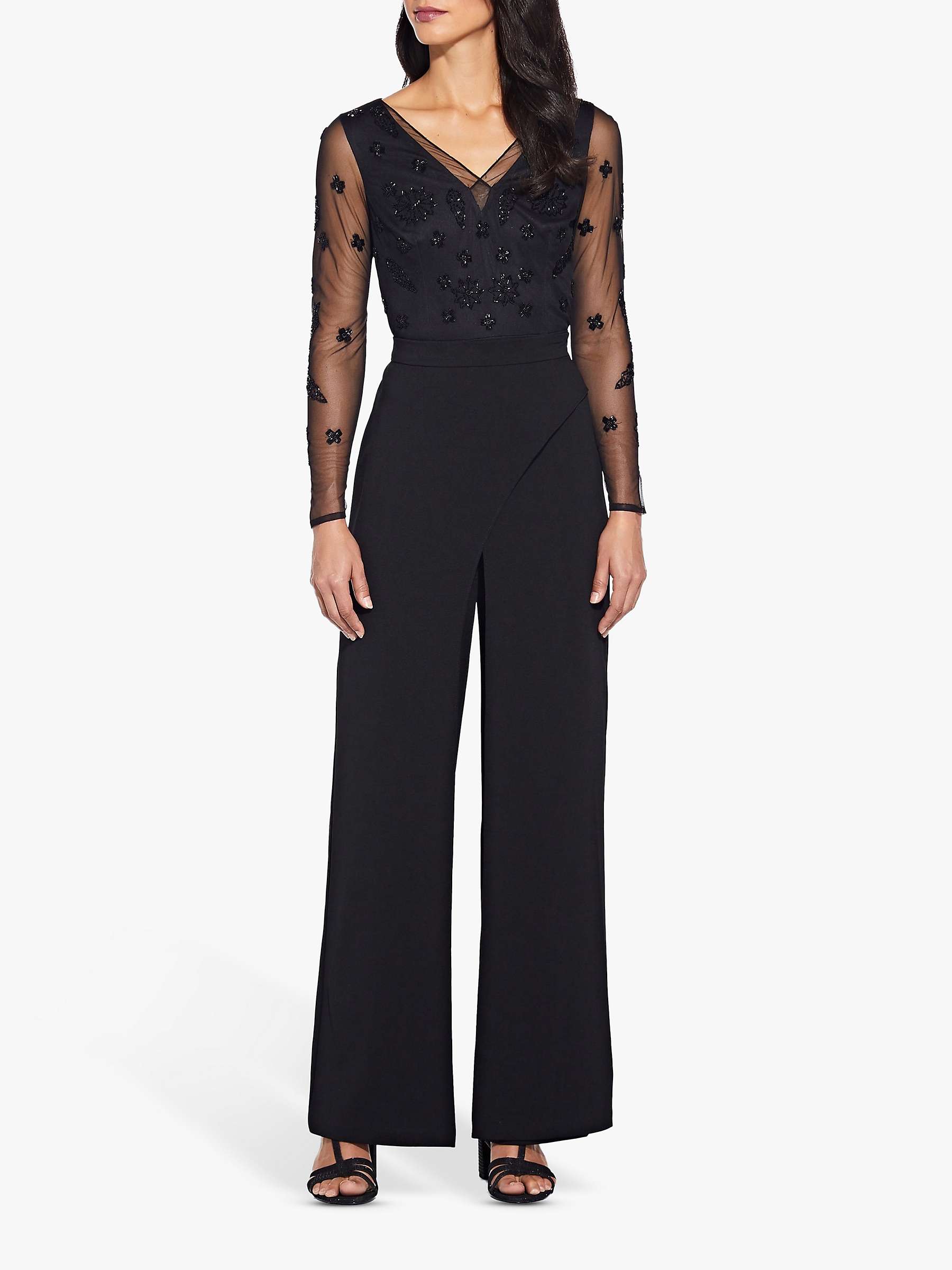 Buy Adrianna Papell Crepe Trousers, Black Online at johnlewis.com