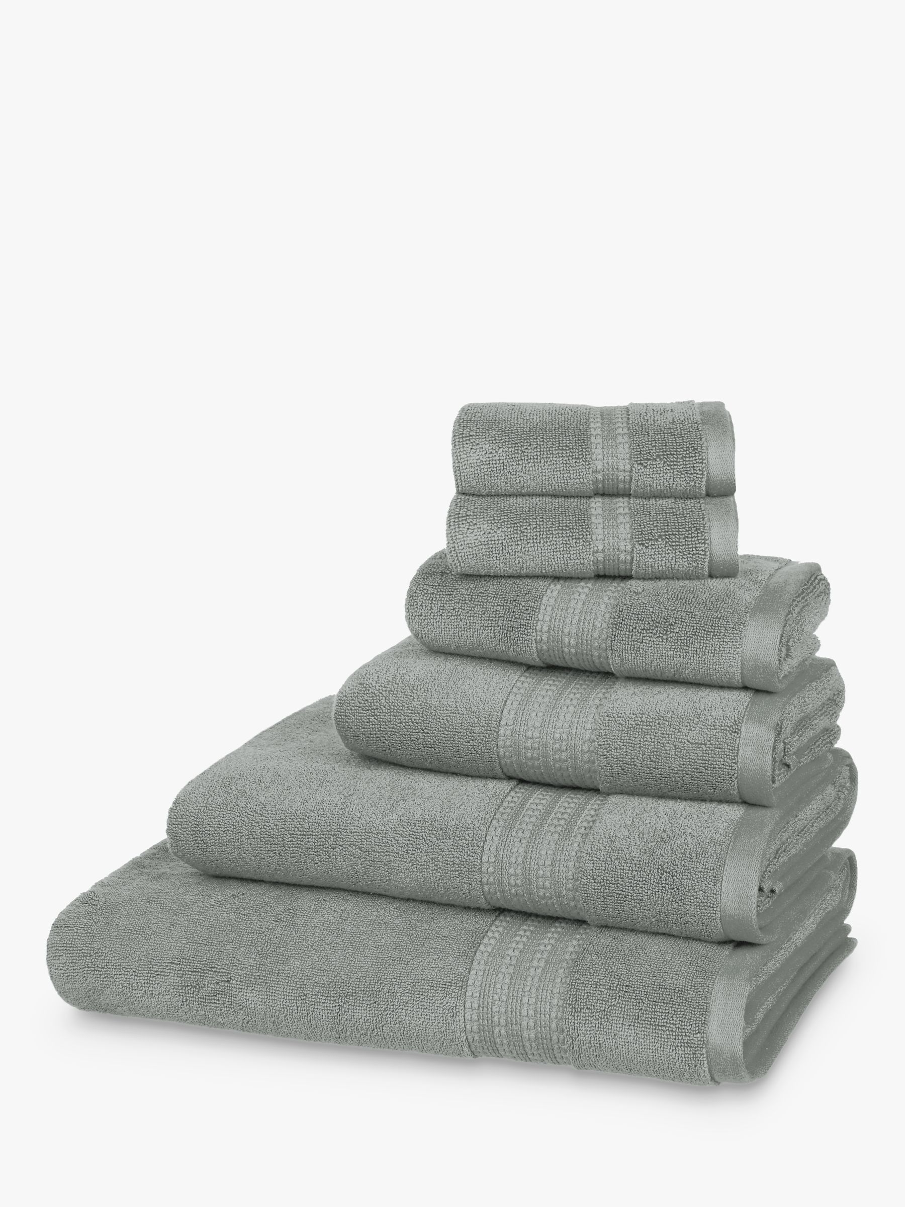 John Lewis Supreme Supima® Cotton Guest Towel, Dove Grey