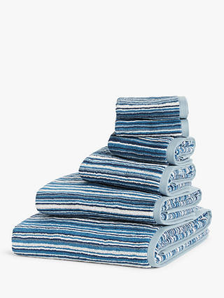 John Lewis & Partners Stripe Towels, Blue