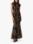 Phase Eight Collection 8 Sia Sequin Maxi Dress, Black/Gold