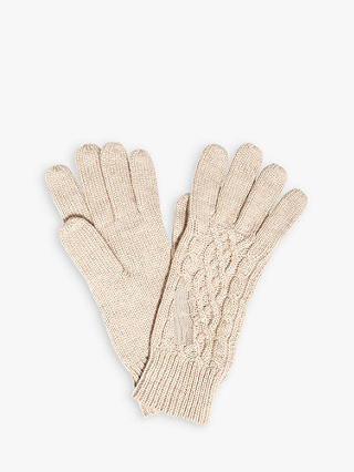 Phase Eight Kora Cable Knit Gloves, Oatmeal