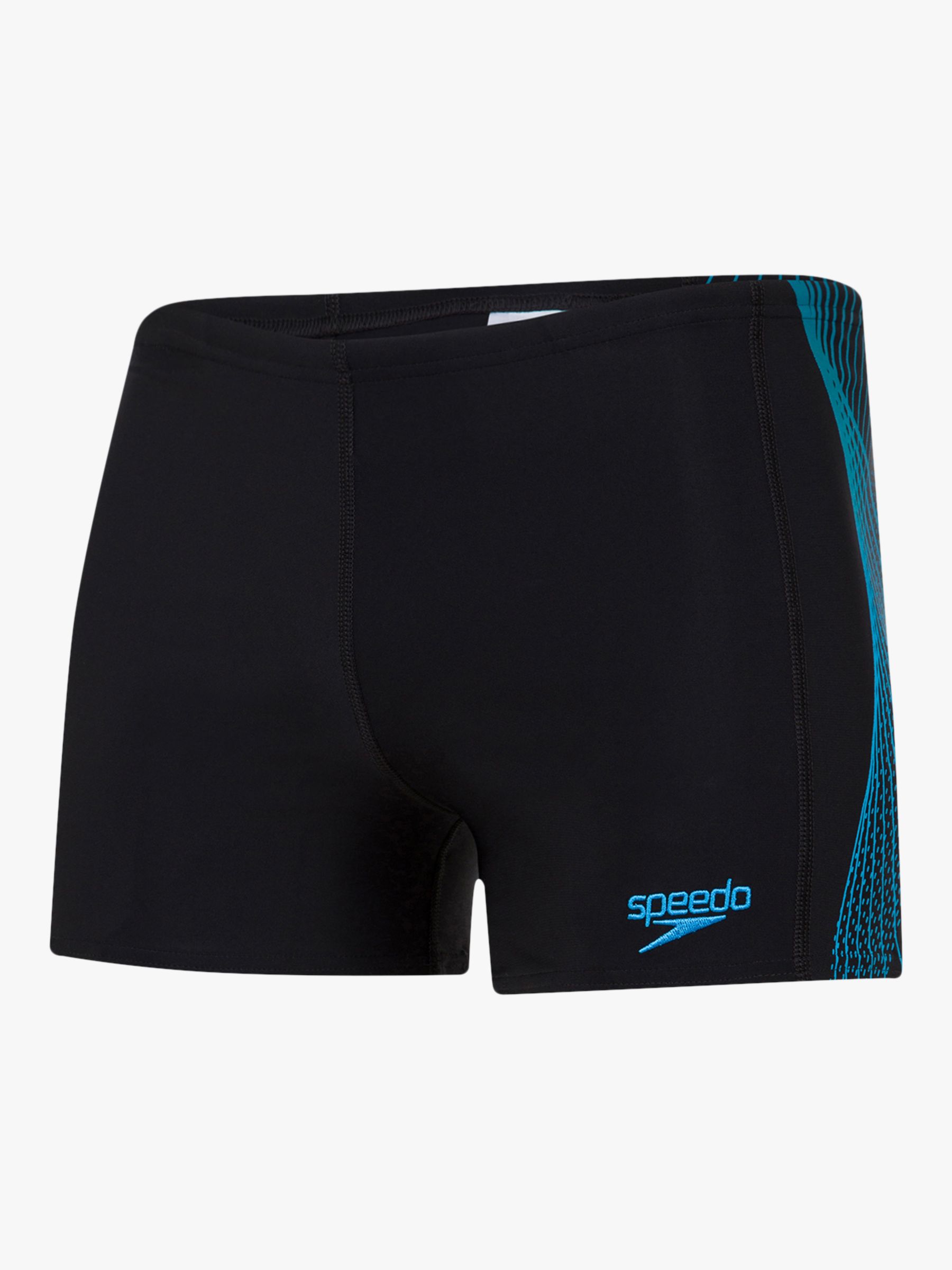 Speedo Speedo Tech Panel Aquashort Swim Shorts, Black/Teal/Pool