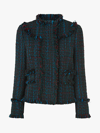L.K.Bennett Josie Tweed Jacket, Blue